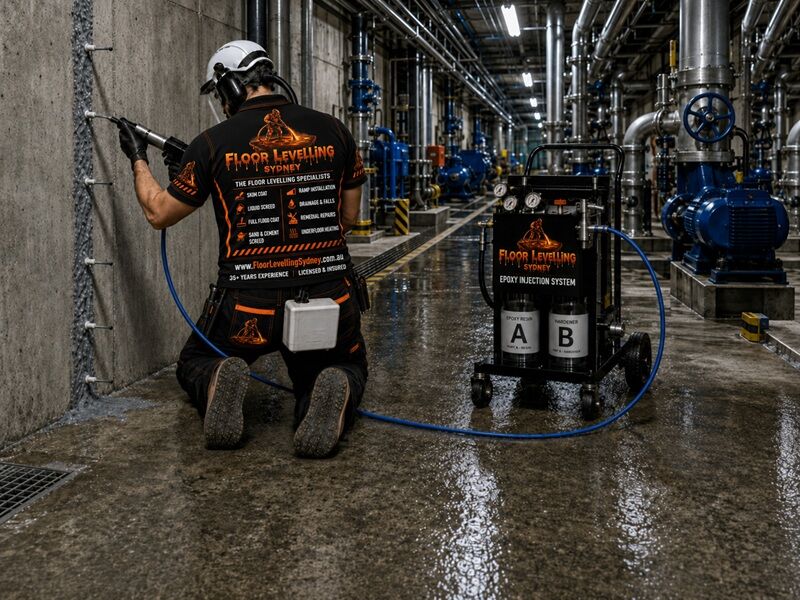 Concrete Crack Repair - Service Box - Floor Levelling Sydney