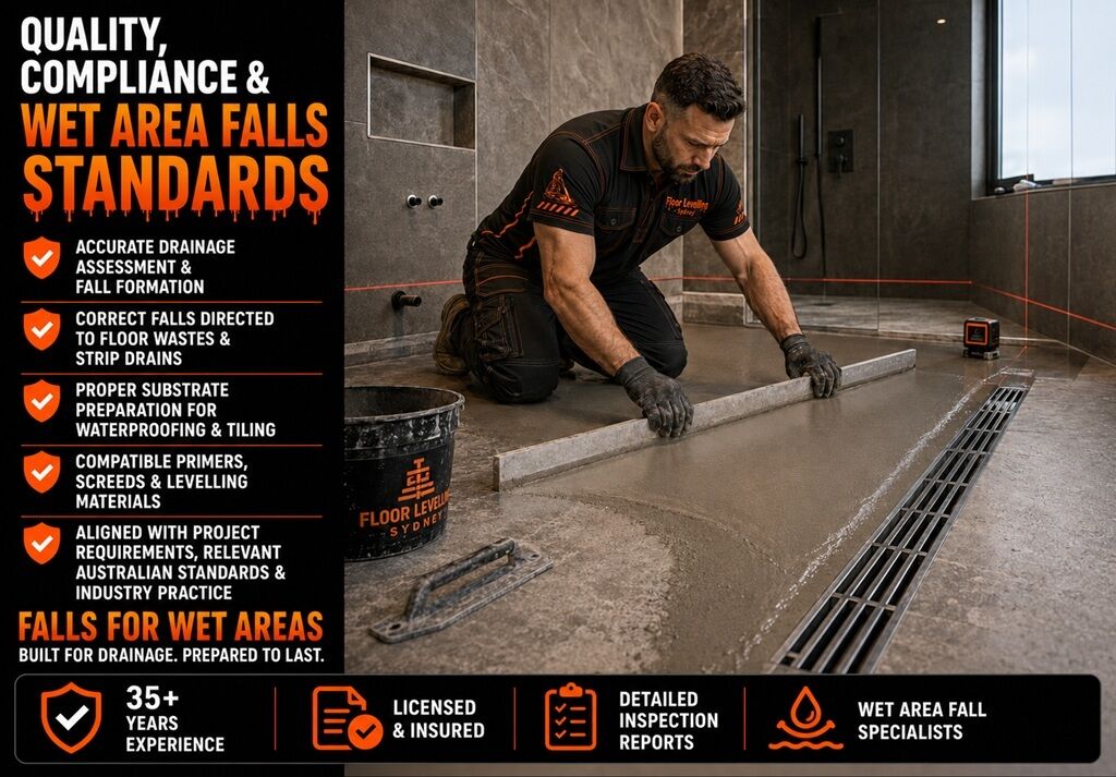 Falls For Wet Areas 10 Trust & Compliance Statement - Falls For Wet Areas - Floor Levelling Sydney - 1