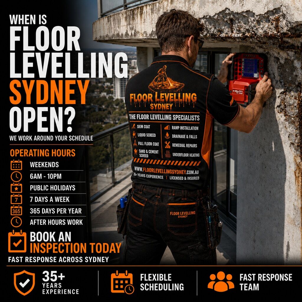 When Is Floor Levelling Sydney Open 1 When Is Floor Levelling Sydney Open